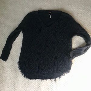 Free People Black Sweater